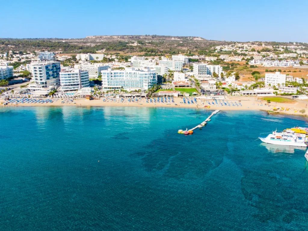 Sunrise beach in Protaras